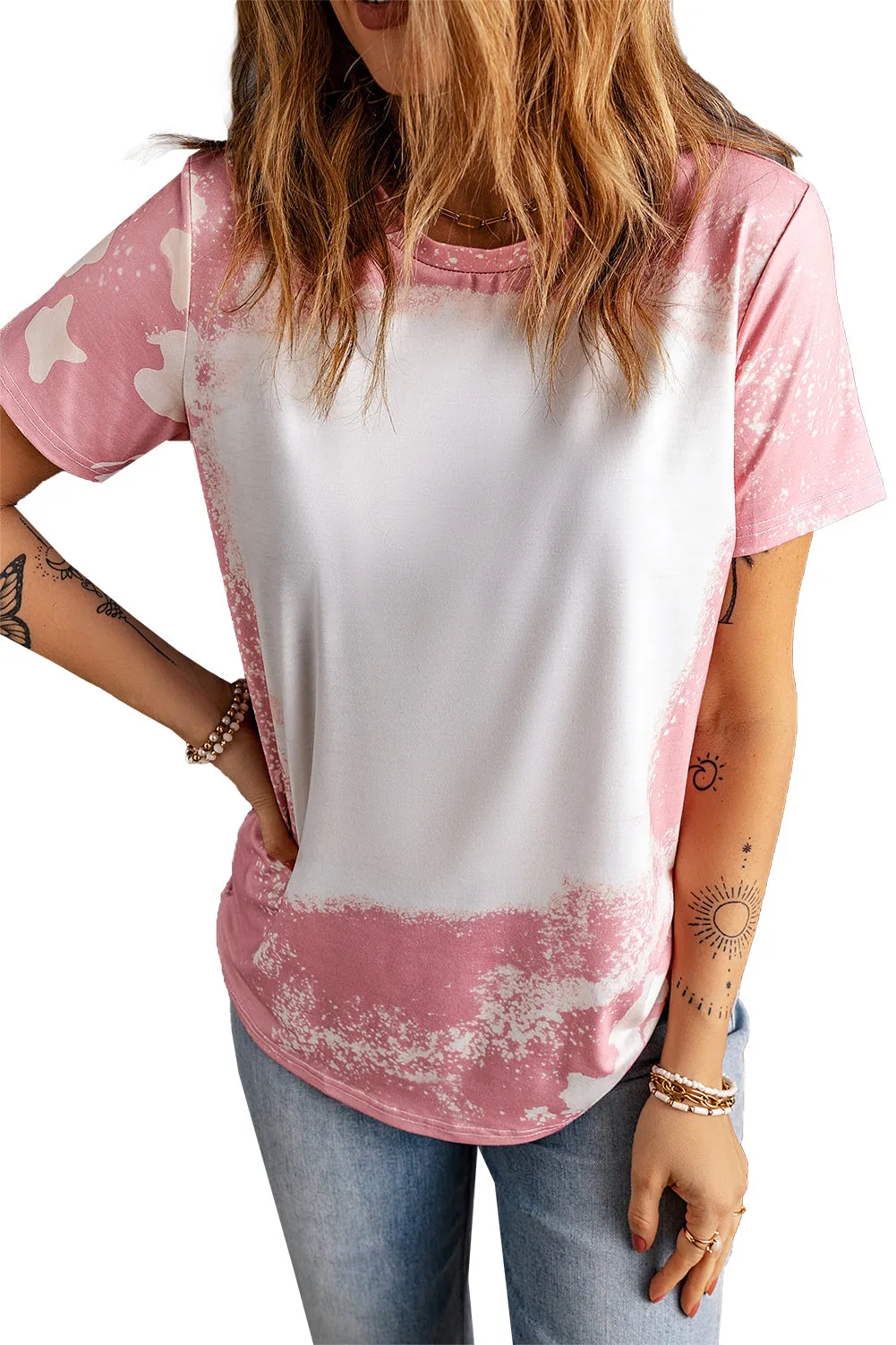 Bleached Short Sleeve T Shirt