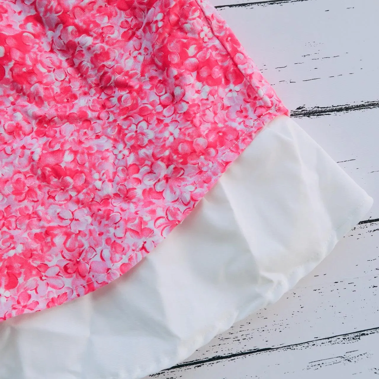 Blossom Dress in Pink Paint Flower Print