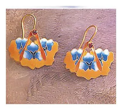 Blue Iris Screw Back Earrings