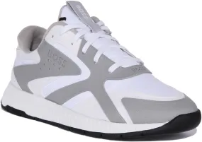 Boss Titanium Runner In White Grey For Men