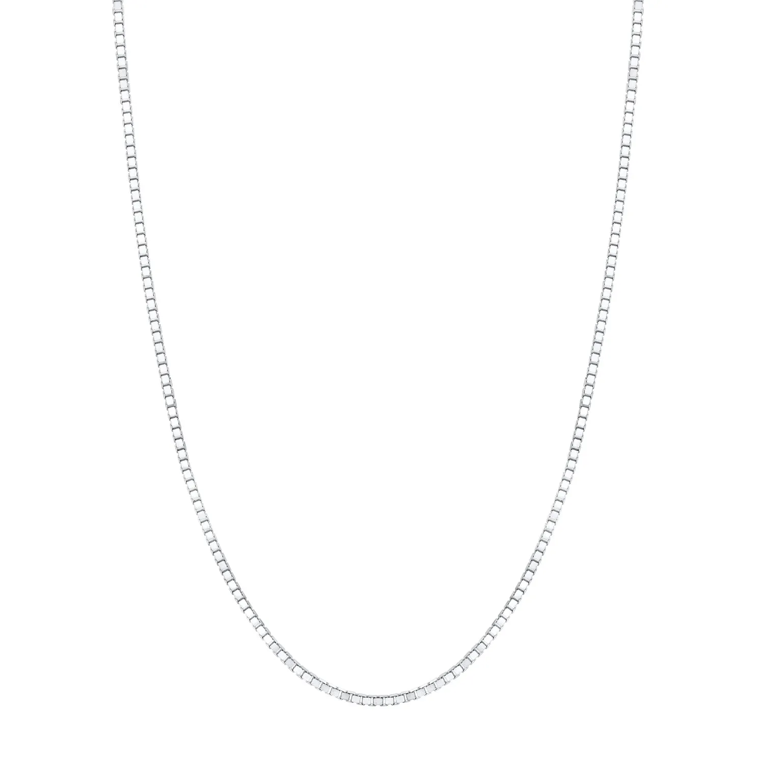 Box Style Diamond Cut Sterling Silver Chain