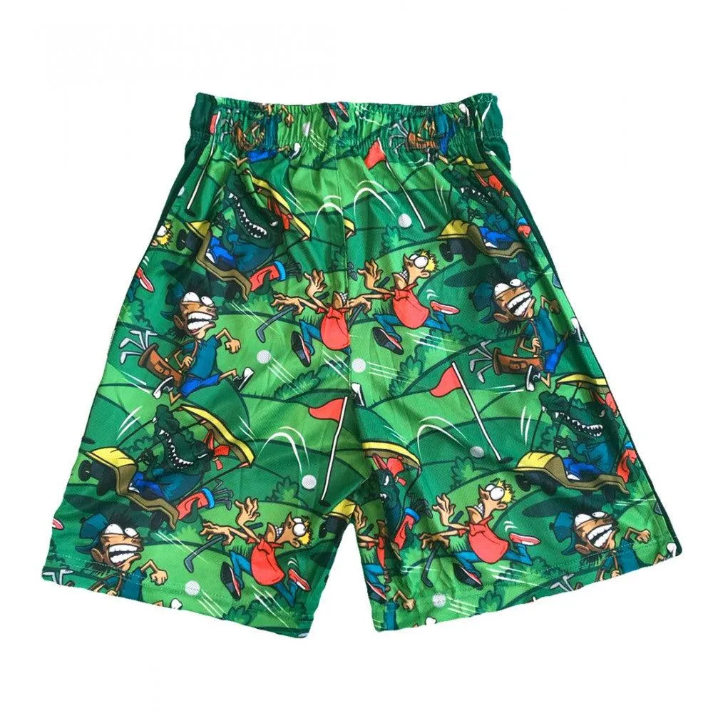 Boys Golfing Gator Attack Short