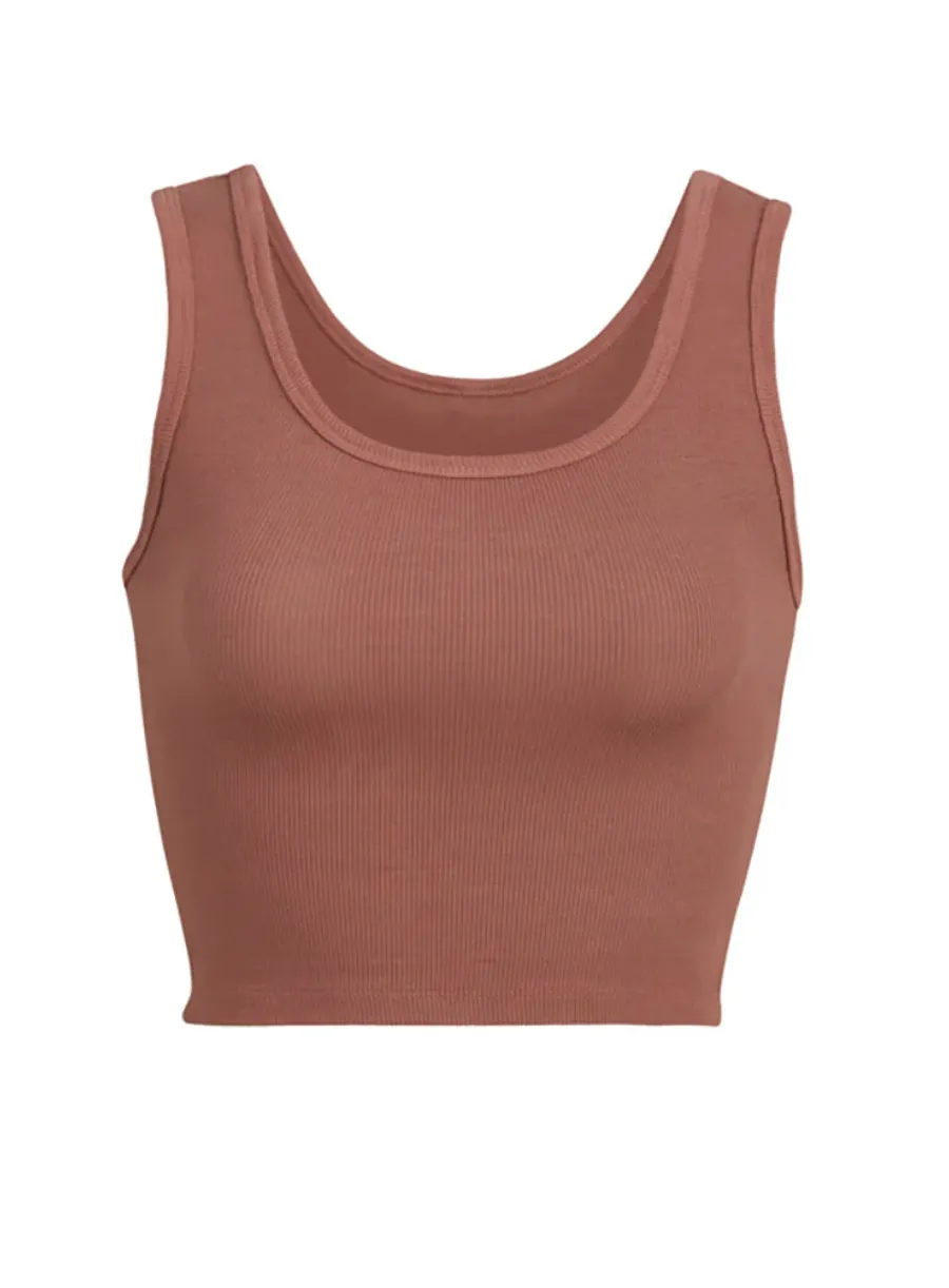 Bra30 Scoop Crop - Brick