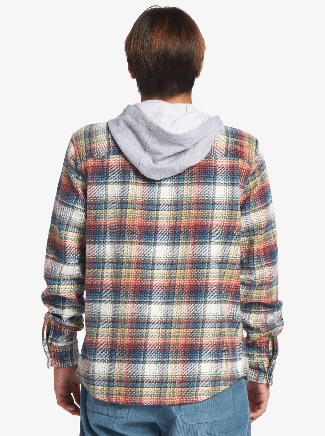 Briggs Hooded Flannel Long Sleeve Top - Mineral Red Briggs Flannel