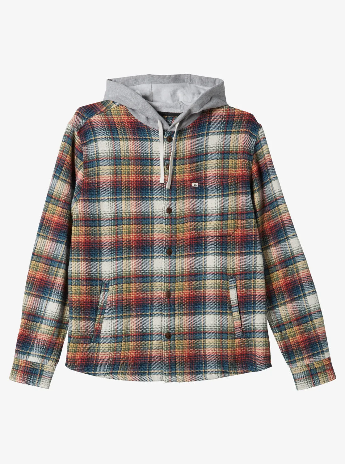 Briggs Hooded Flannel Long Sleeve Top - Mineral Red Briggs Flannel