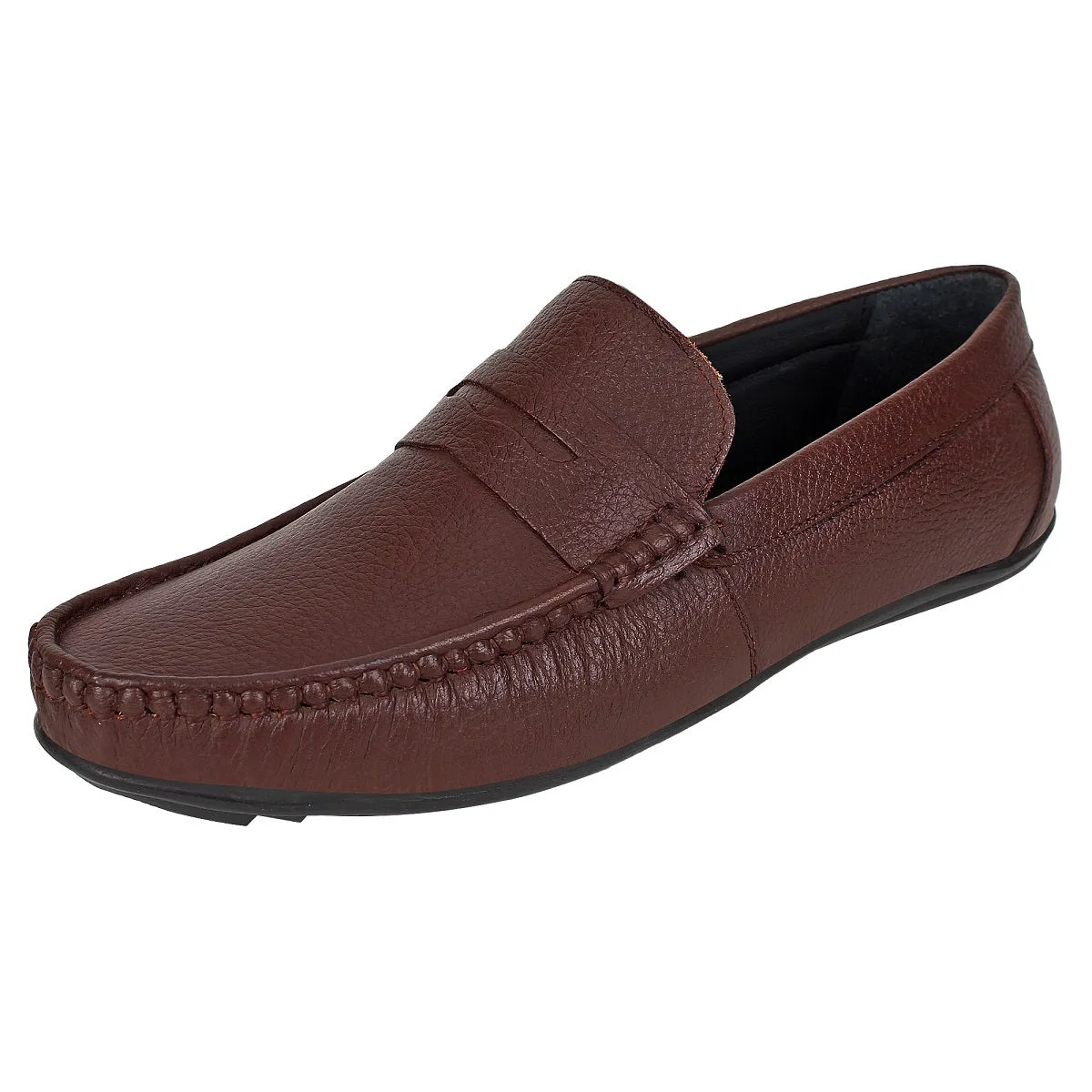 Brown Leather Loafers for Men