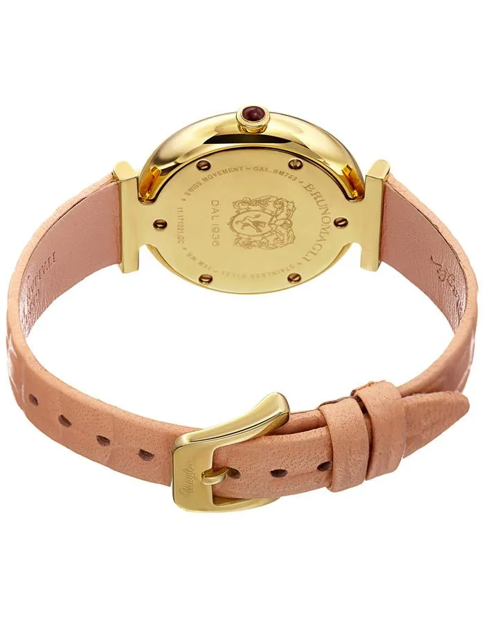 Bruno Magli Womens Miranda Gold-Tone Heritage Watch- Mother of Pearl - Nude