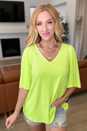 Cali Blouse in Neon Green - OW *FINAL SALE*