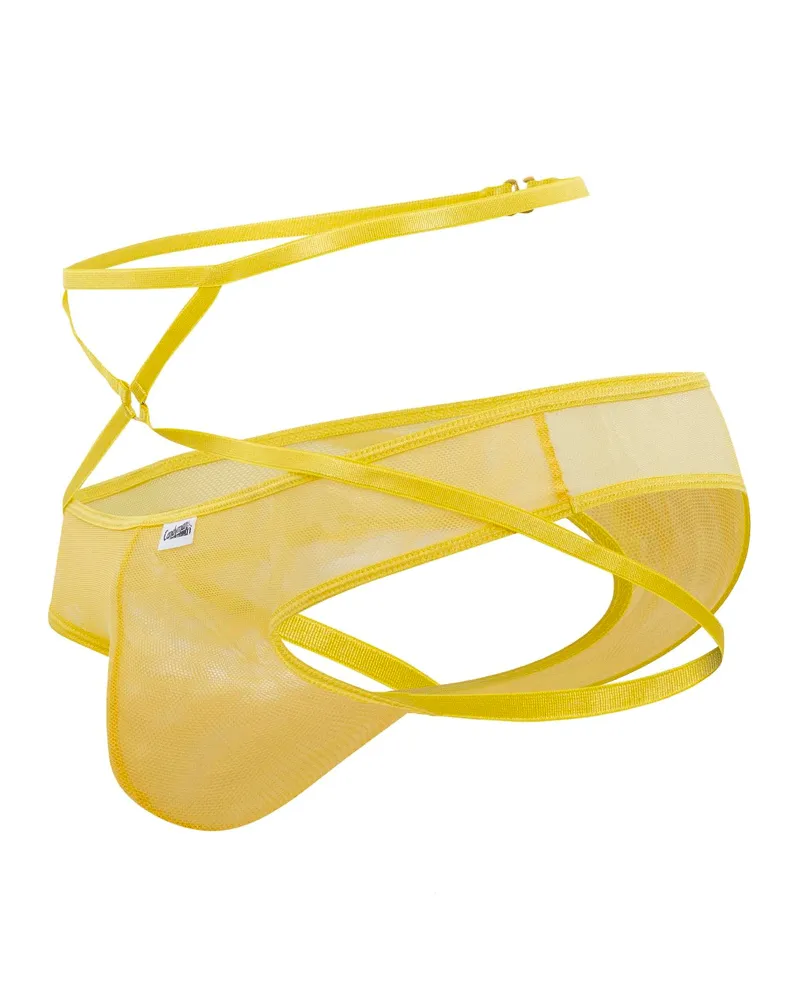 Candyman 99640 Mesh Thongs Yellow