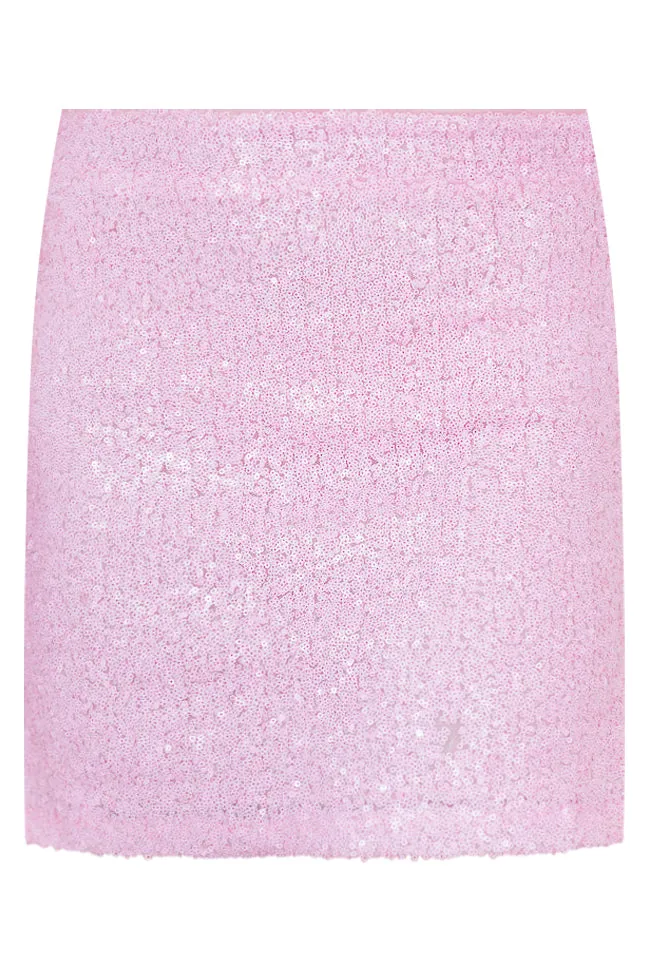 Can't Help Loving You Light Pink Sequin Skirt FINAL SALE