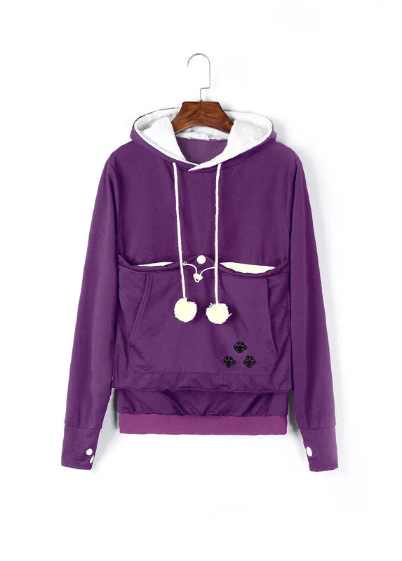 Cat Lovers Hoodies With Cuddle Pouch Dog Pet Hoodies