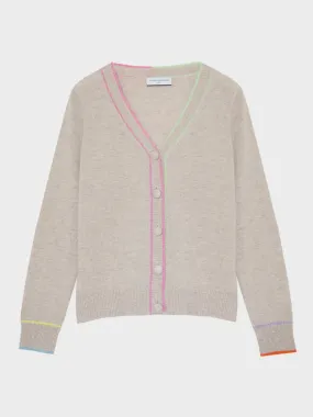 CC Fontana Nat/Taupe Multi Piped Cardigan