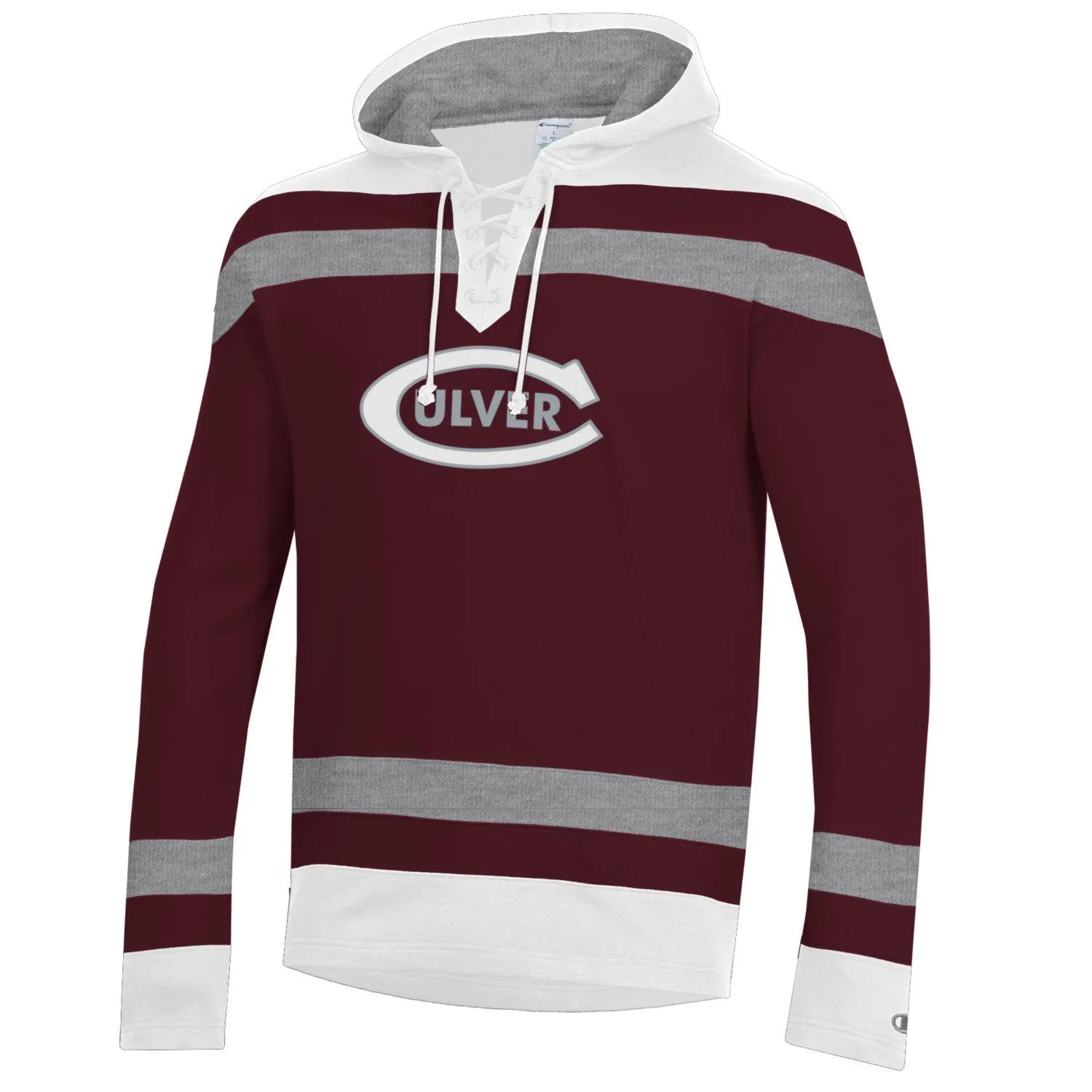 Champion Men's Superfan Big Stripe Hockey Hood - Maroon