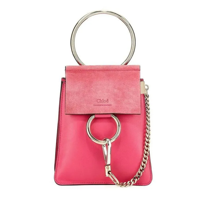 Chloé Faye Small Bracelet Pink Leather Cross Body Bag