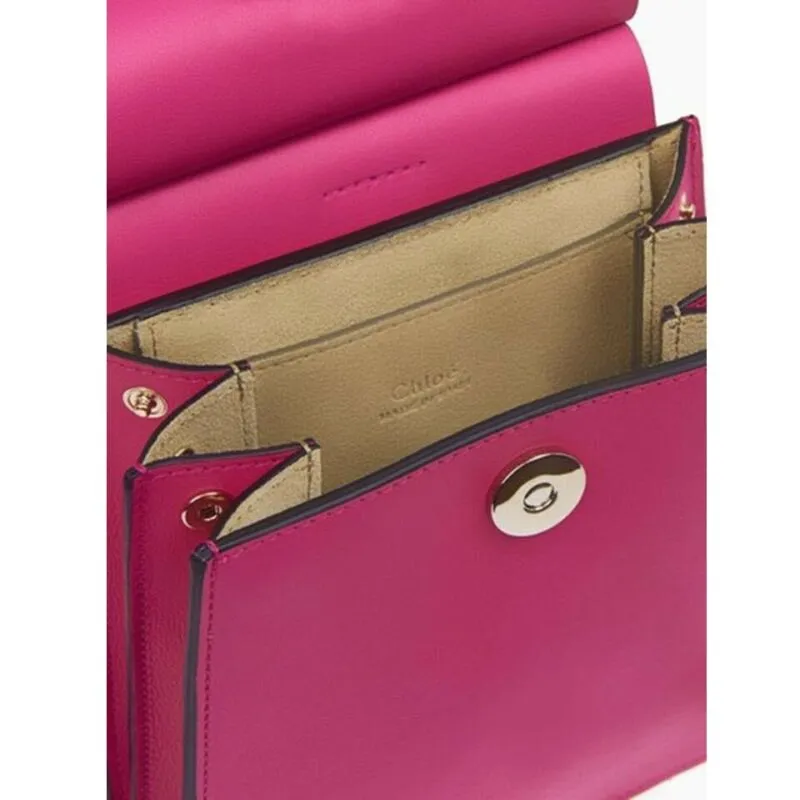 Chloé Faye Small Bracelet Pink Leather Cross Body Bag