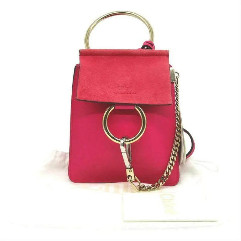 Chloé Faye Small Bracelet Pink Leather Cross Body Bag