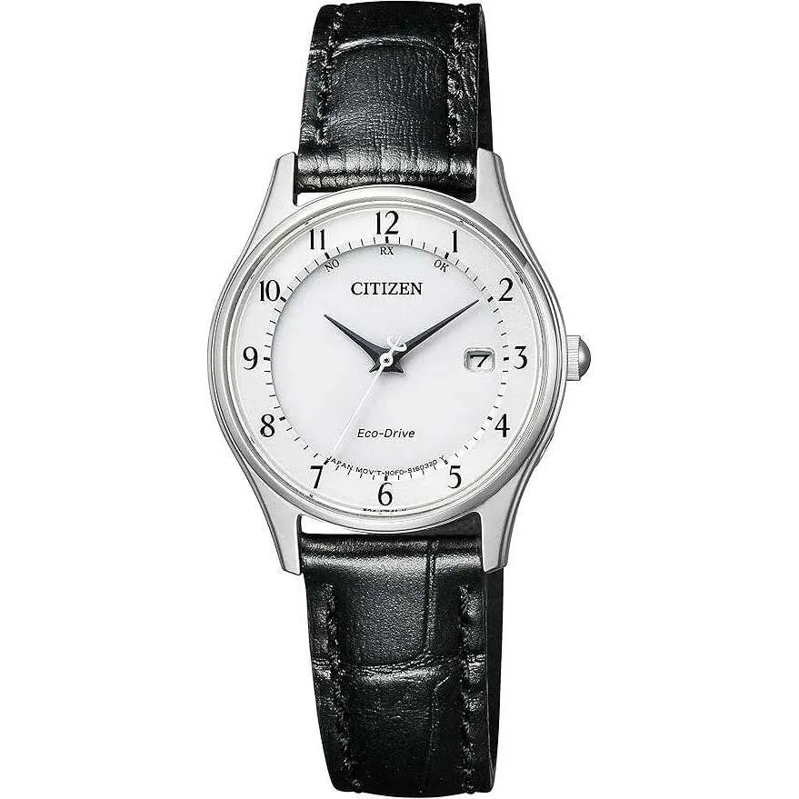 CITIZEN COLLECTION ECO-DRIVE RADIO DIRECT FLIGHT BLACK & WHITE LADIES WATCH ES0000-10A