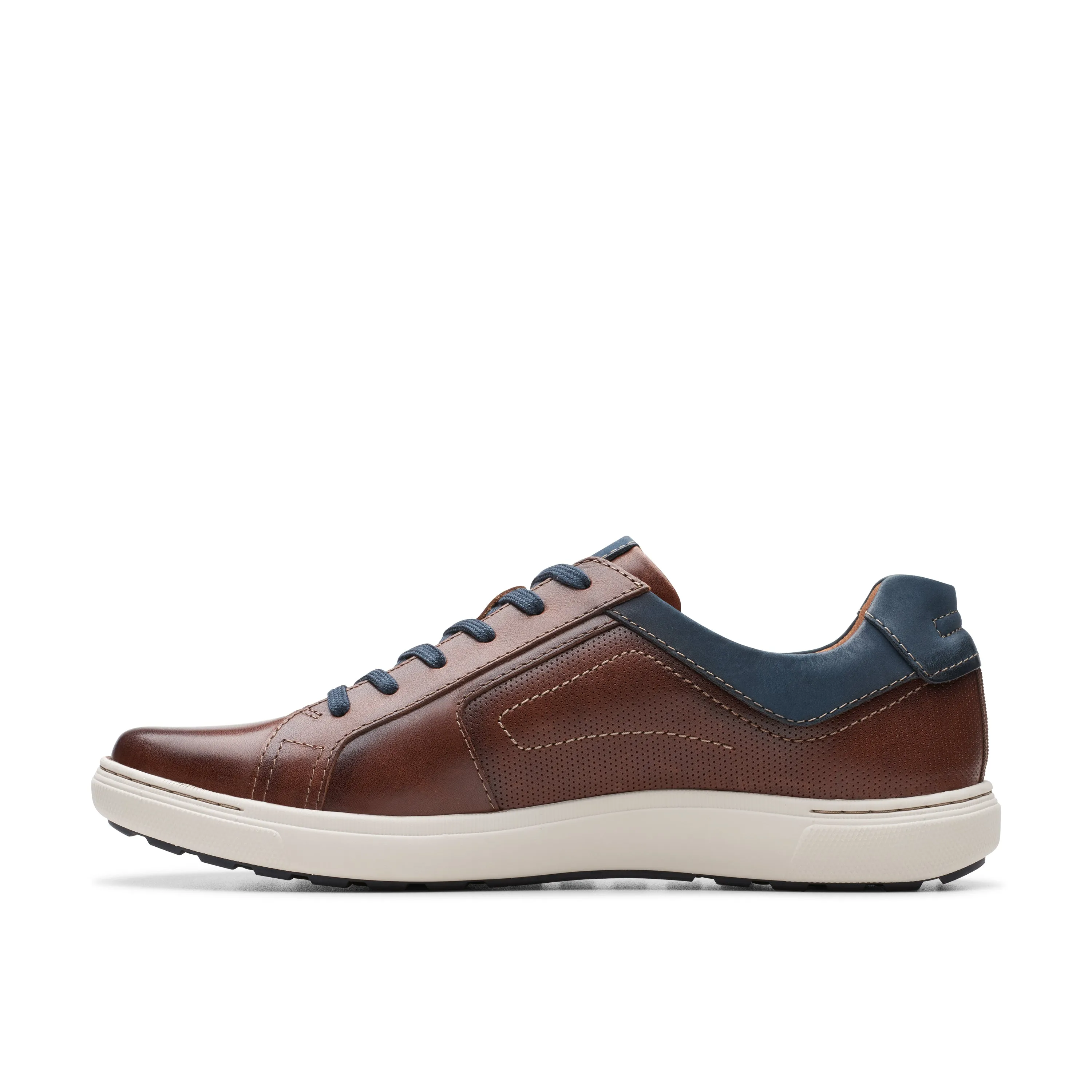 Clarks Mapstone Lace Mahogany Leather