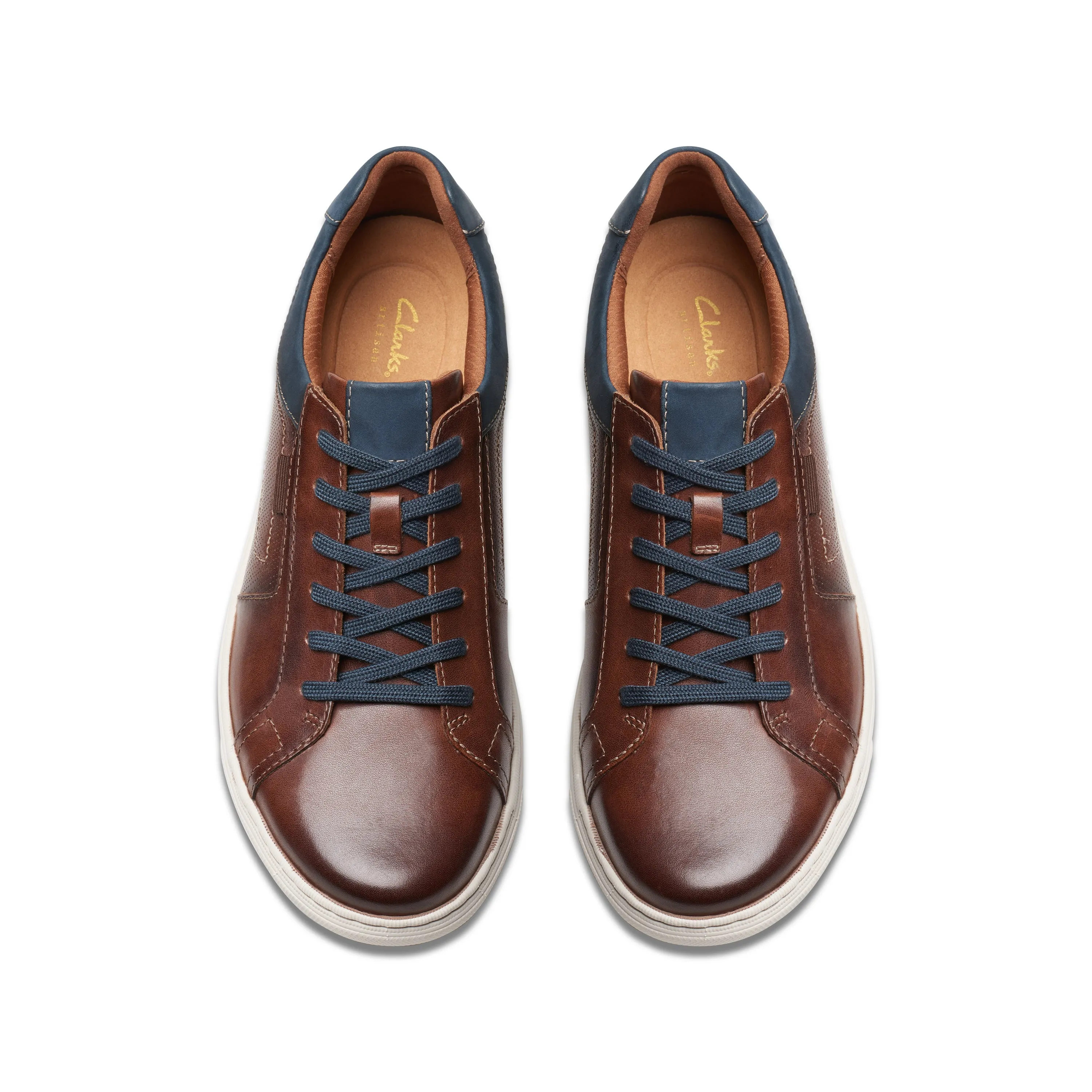 Clarks Mapstone Lace Mahogany Leather