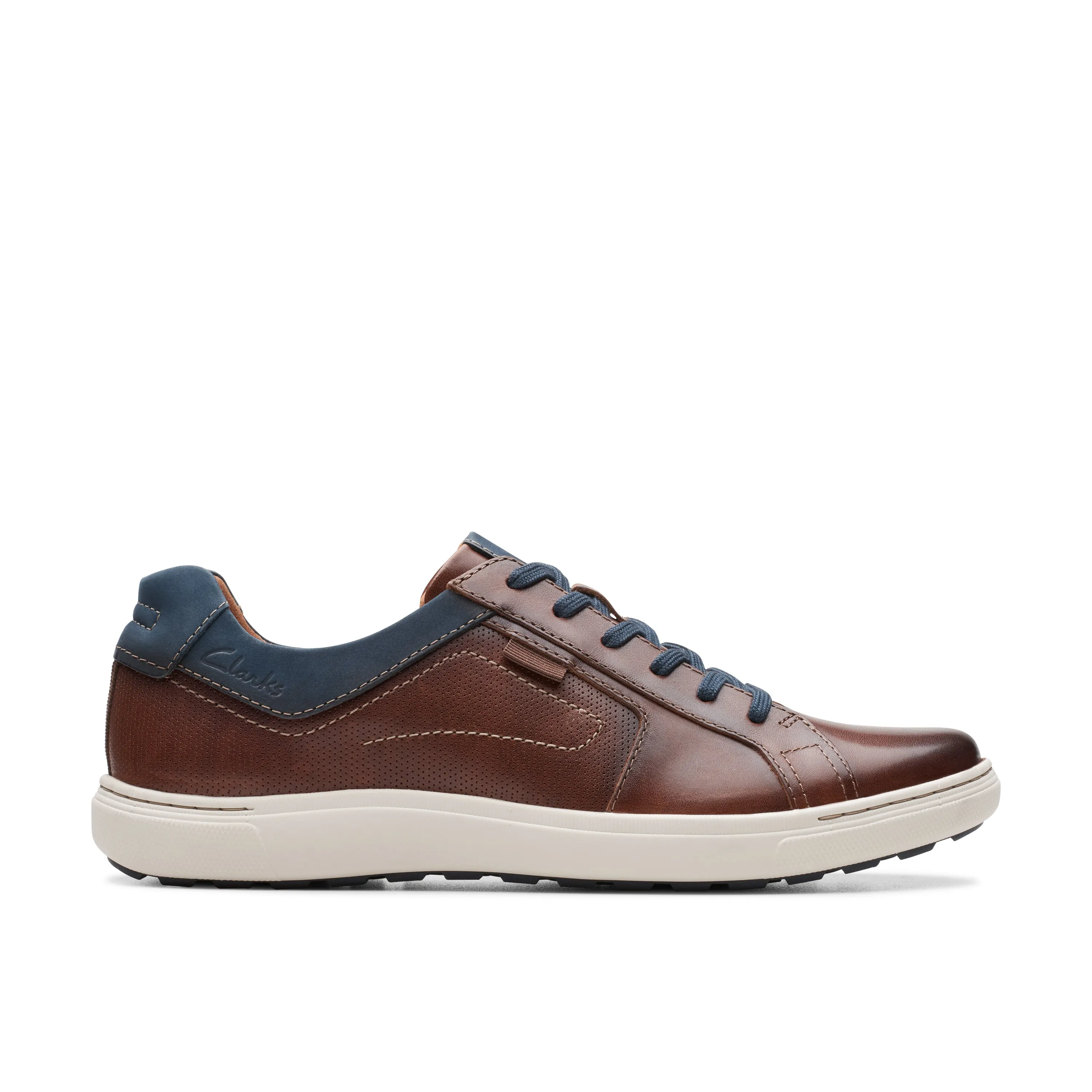 Clarks Mapstone Lace Mahogany Leather