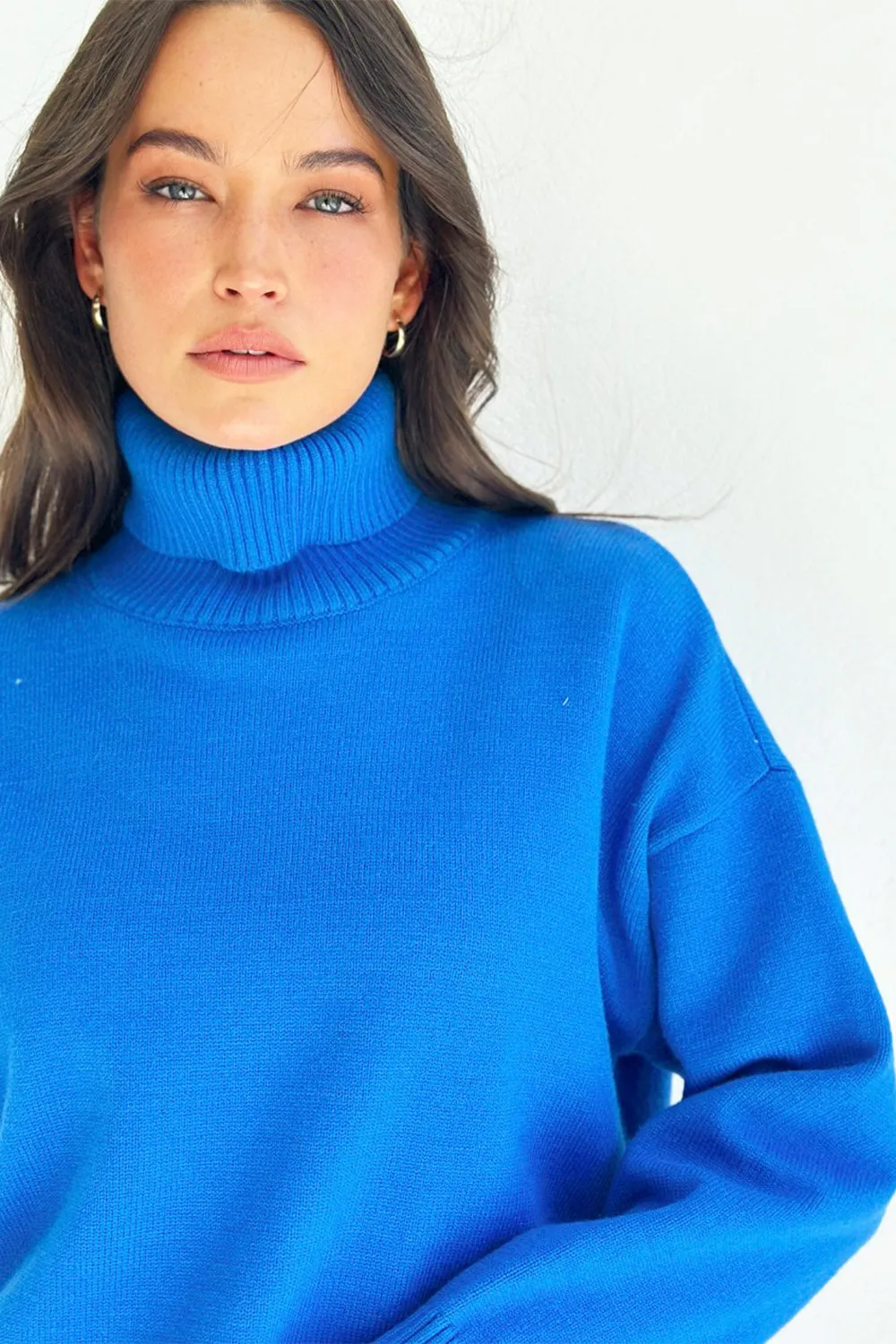 Coco Roll Neck - Cobalt