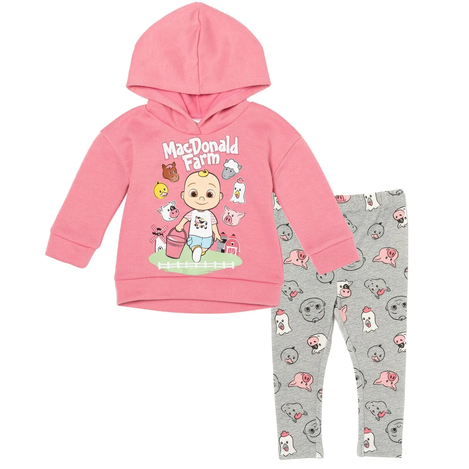 CoComelon JJ Fleece Pullover Hoodie and Pants Outfit Set