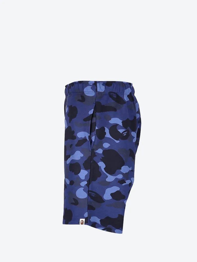 Color camo shark sweatshorts