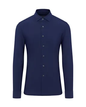 Corneliani Travel Tech Long Sleeve Stretch Shirt (Midnight)