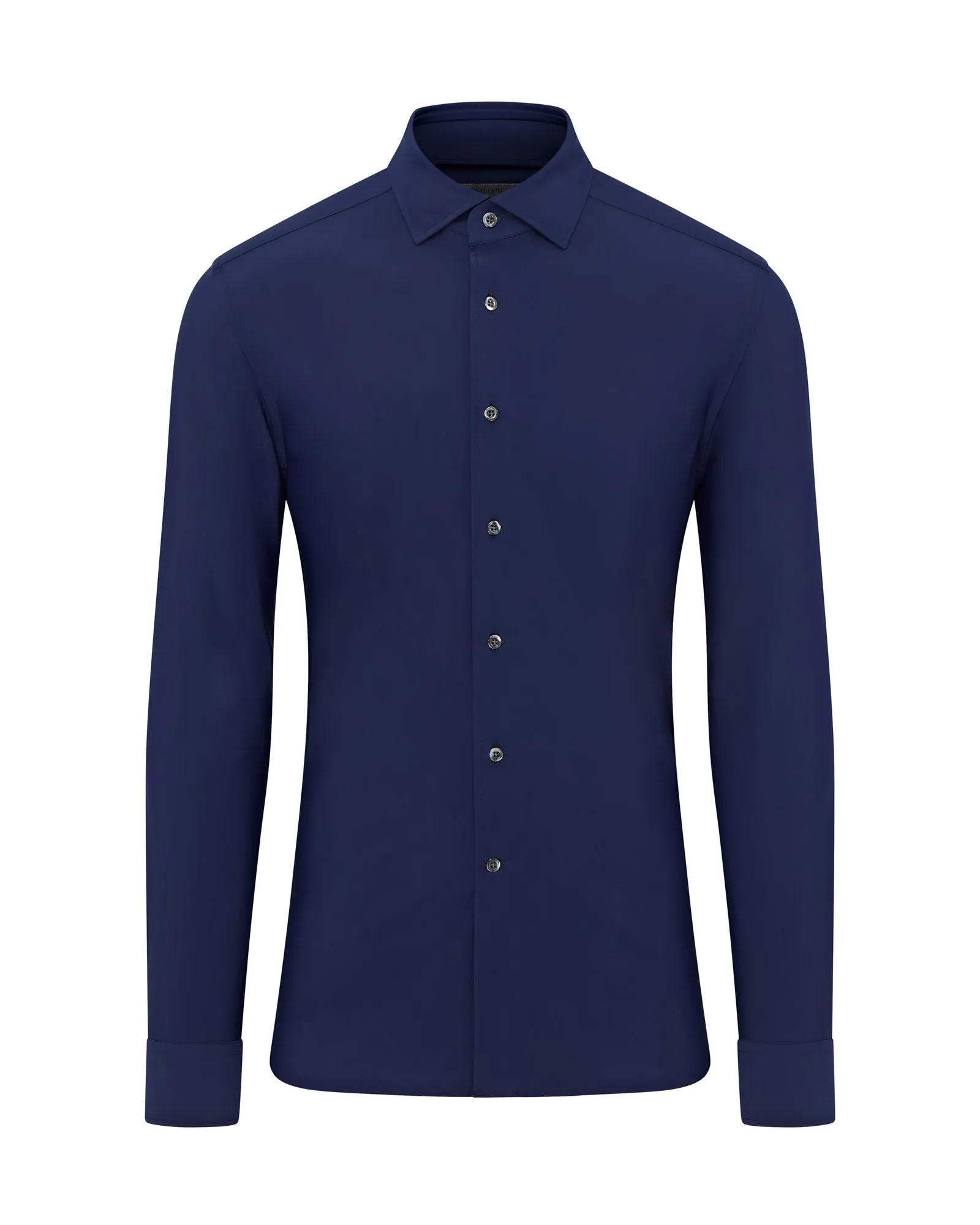 Corneliani Travel Tech Long Sleeve Stretch Shirt (Midnight)