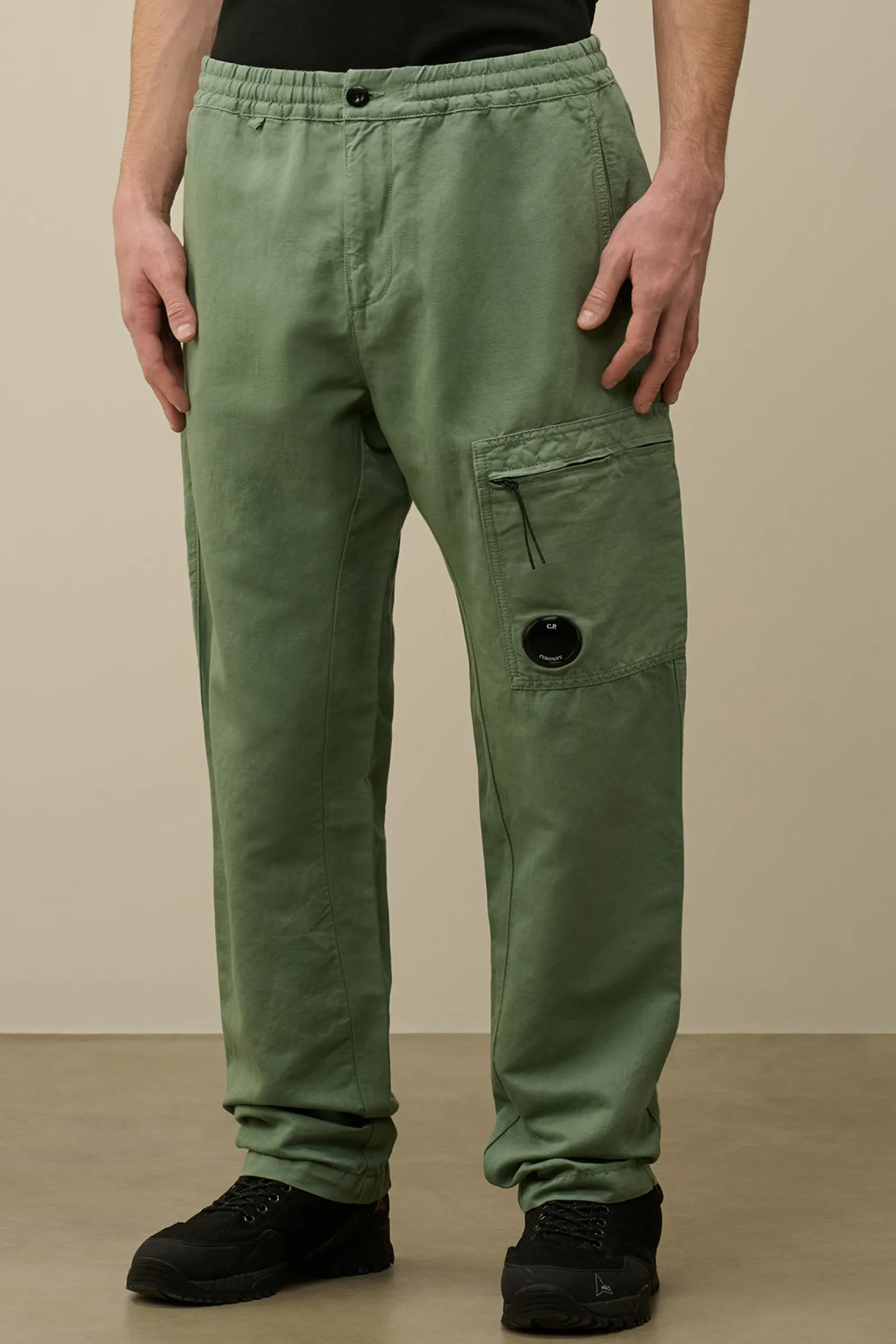 C.P. Company 263A Cotton/Linen Pants - Green