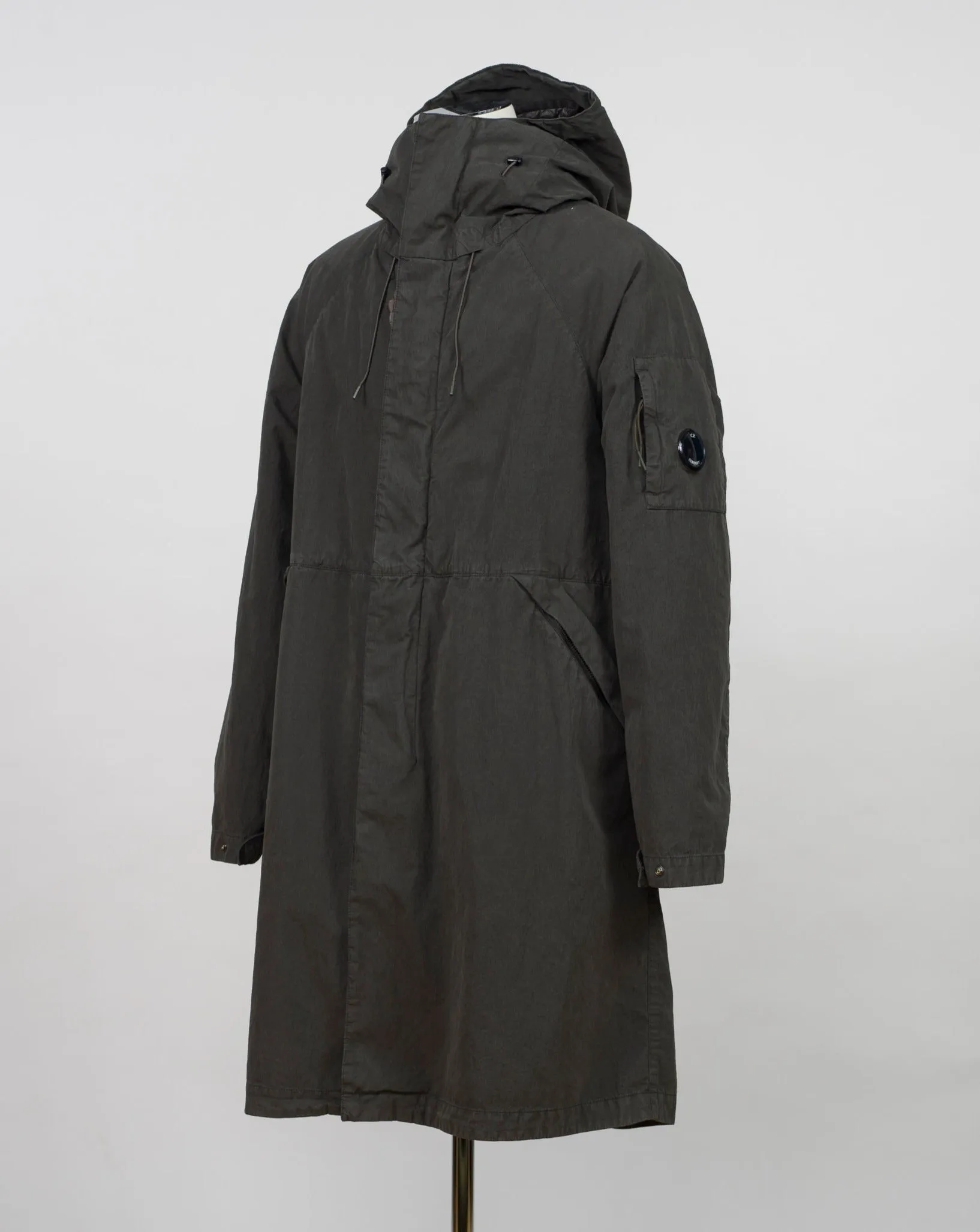 C.P.Company 50 Fili Rubber Long Parka / Olive Night