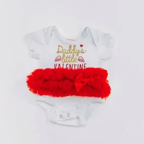 Daddy's Little Valentine Ruffle Bodysuit