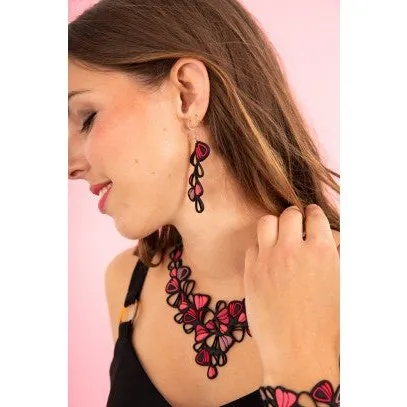 Dahlia Earrings Pink