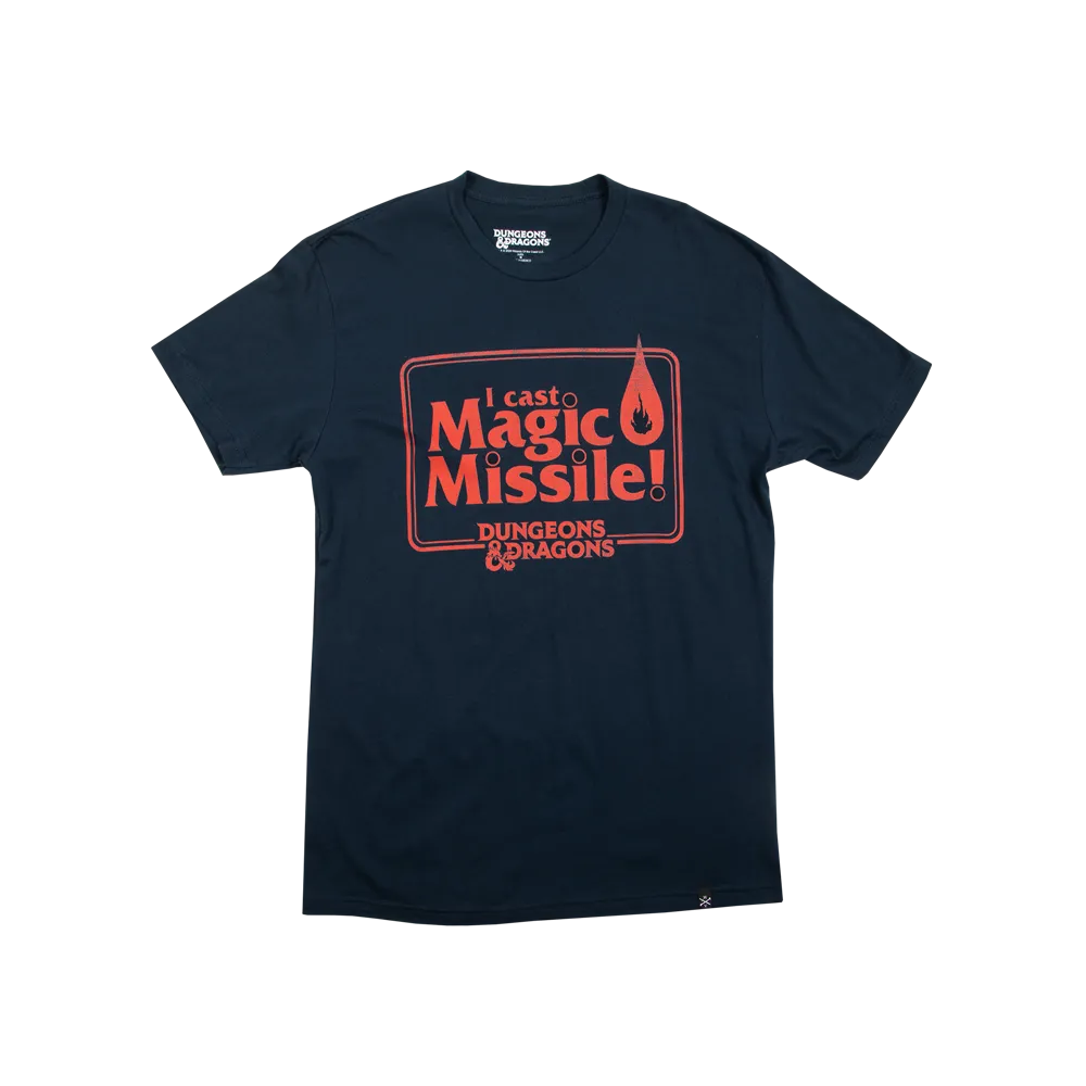 D&D Magic Missile Navy Tee