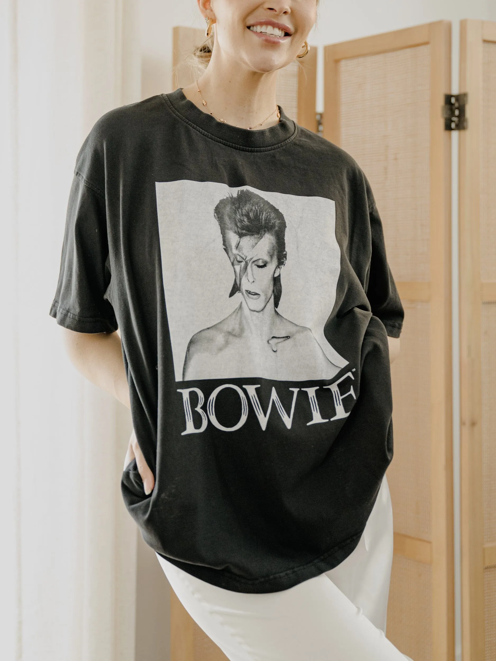 David Bowie Aladdin Sane Dither Black Hi-Dive Tee