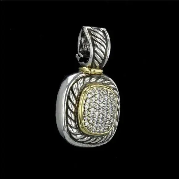 David Yurman Diamond and Sterling Silver Albion Pendant