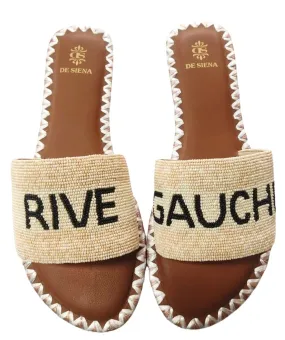 De Siena Rive Gauche Beige Flats Pantoletten