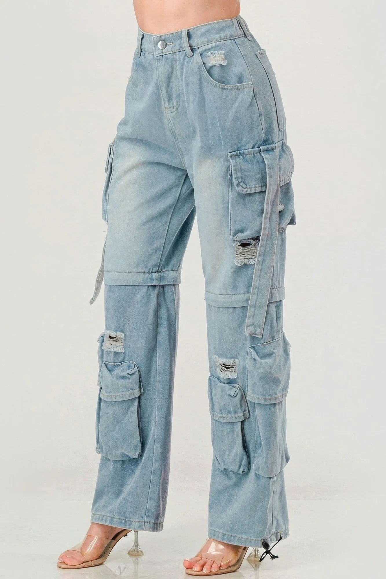 Denim Cargo Jeans