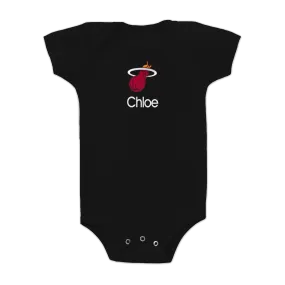 Designs by Chad and Jake Miami HEAT Custom Black Onesie