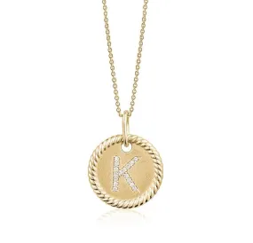 Diamond Initial Medallion Necklace