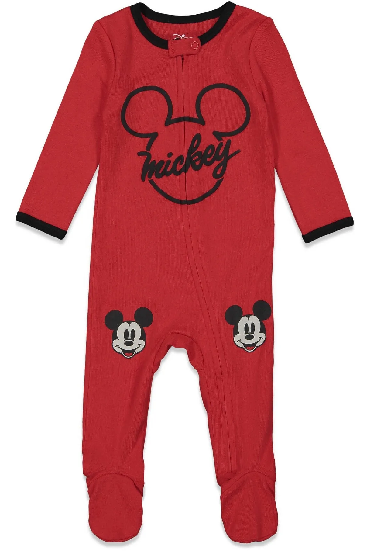 Disney Mickey Mouse 2 Pack Zip Up Long Sleeve Sleep N' Play Coveralls