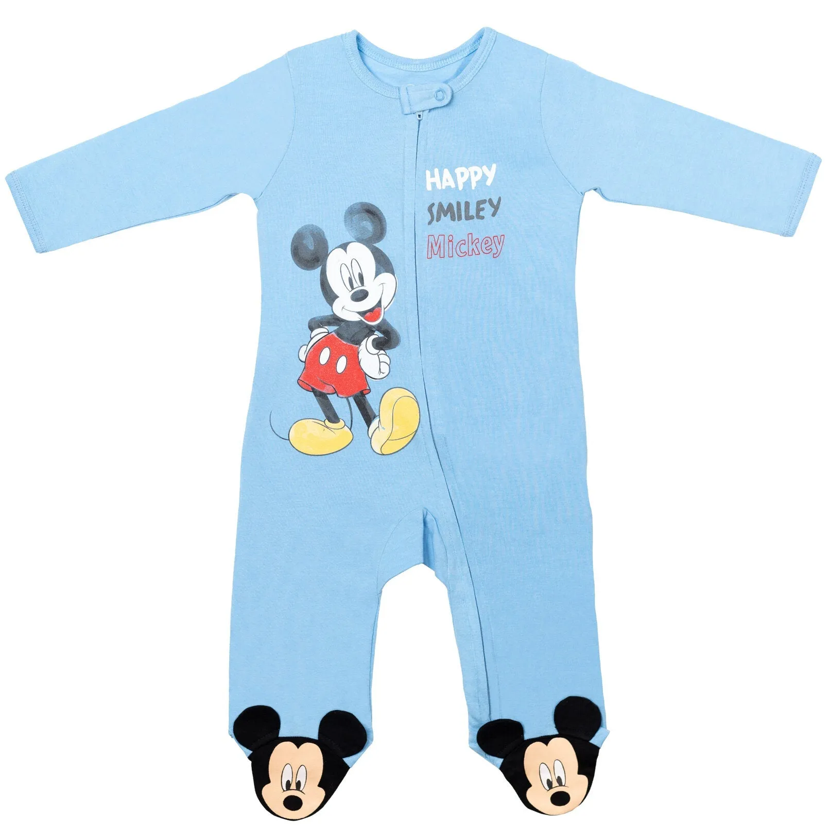 Disney Mickey Mouse 2 Pack Zip Up Sleep N' Play Coveralls