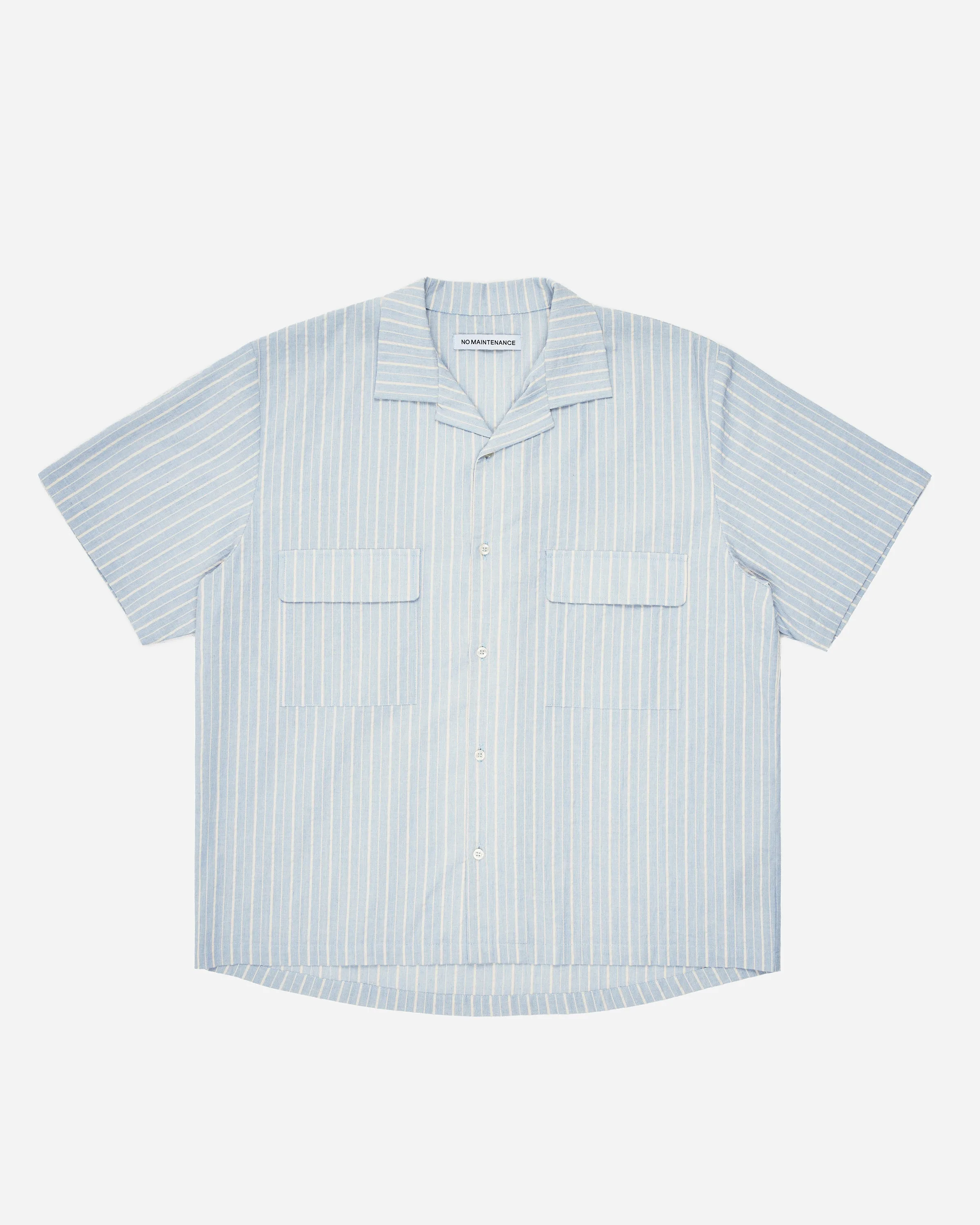 Dobby Stripe Short Sleeve Camp Shirt