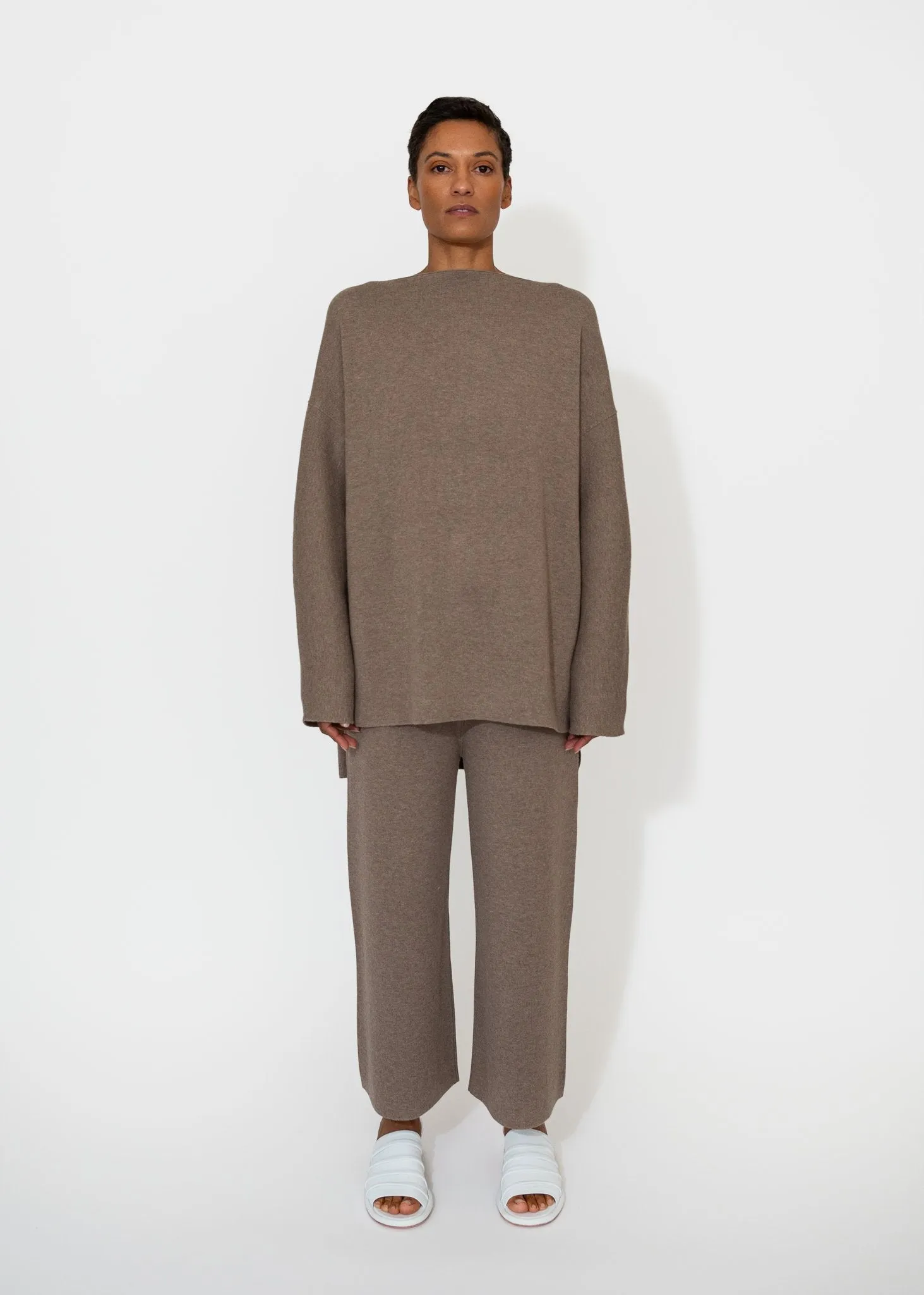 Double Knit Pants in Wood