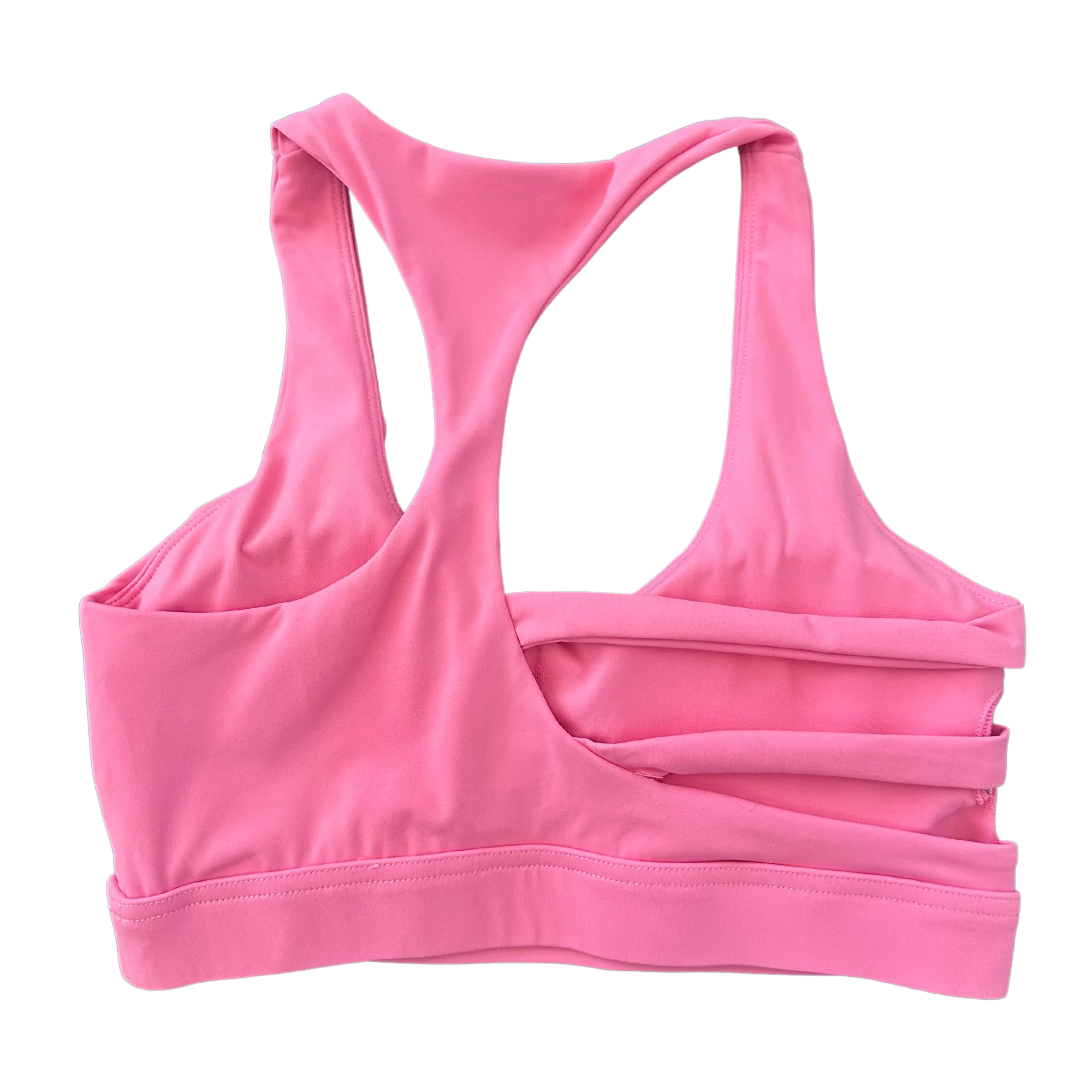 Double Strapped Back Sports Bra - Bubblegum