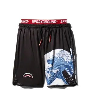 DRAGON WAVE CORTO SWIM TRUNKS (BLACK)