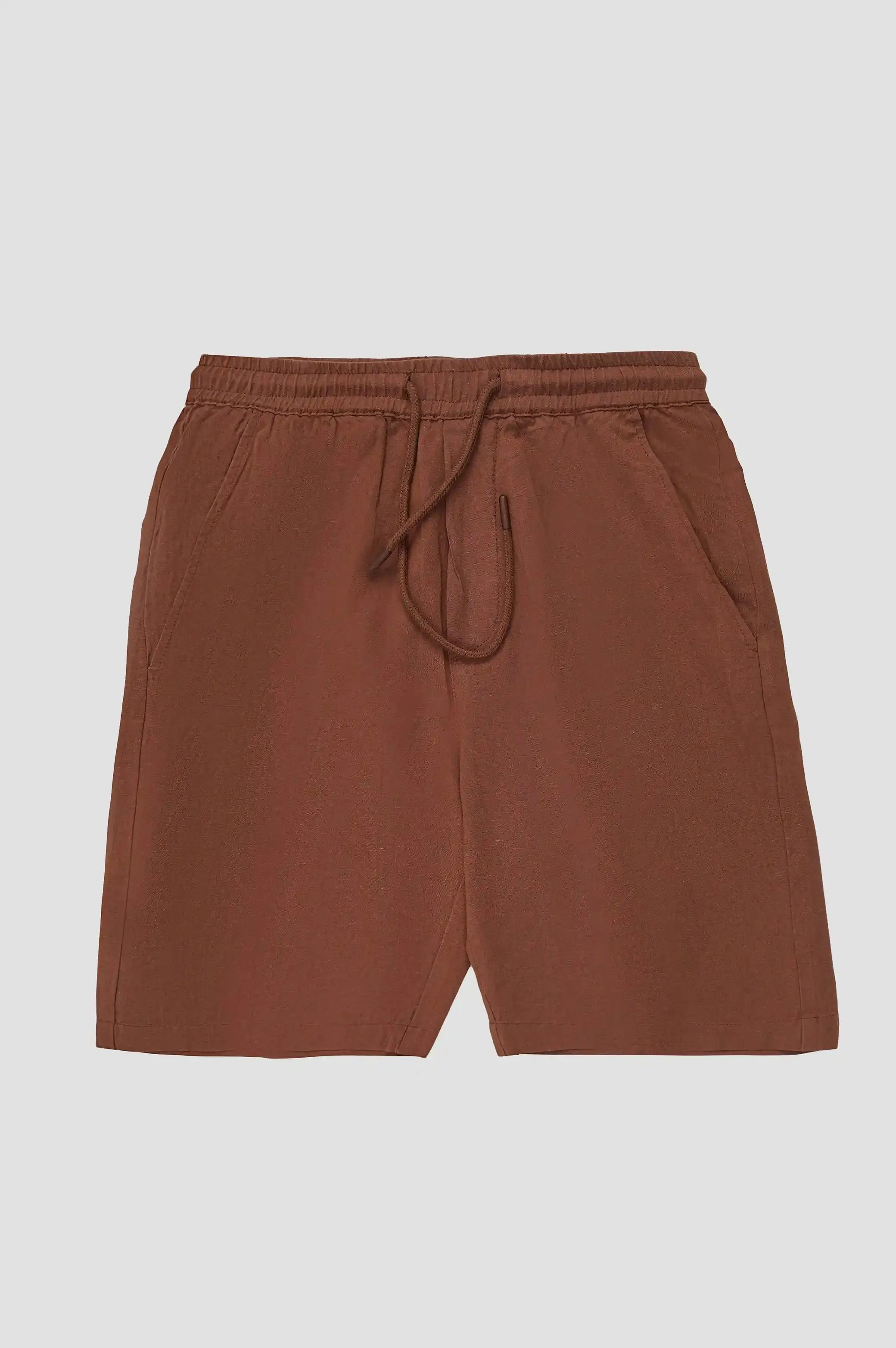 DRAWSTRING LINEN SHORTS