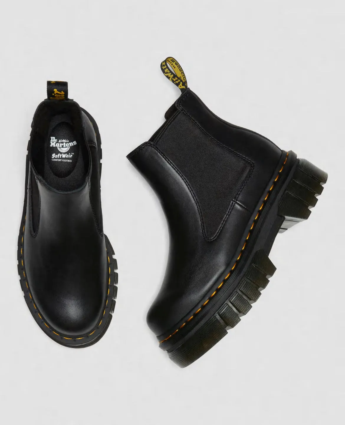 Dr.Martens Audrick Nappa Lux Plateau Chelsea Boots Black 27148001