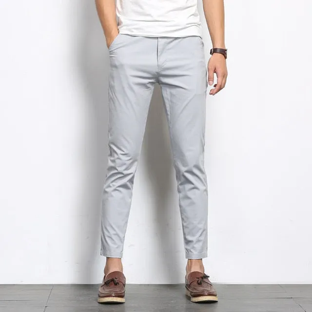 Elastic Ankle-Length Pants