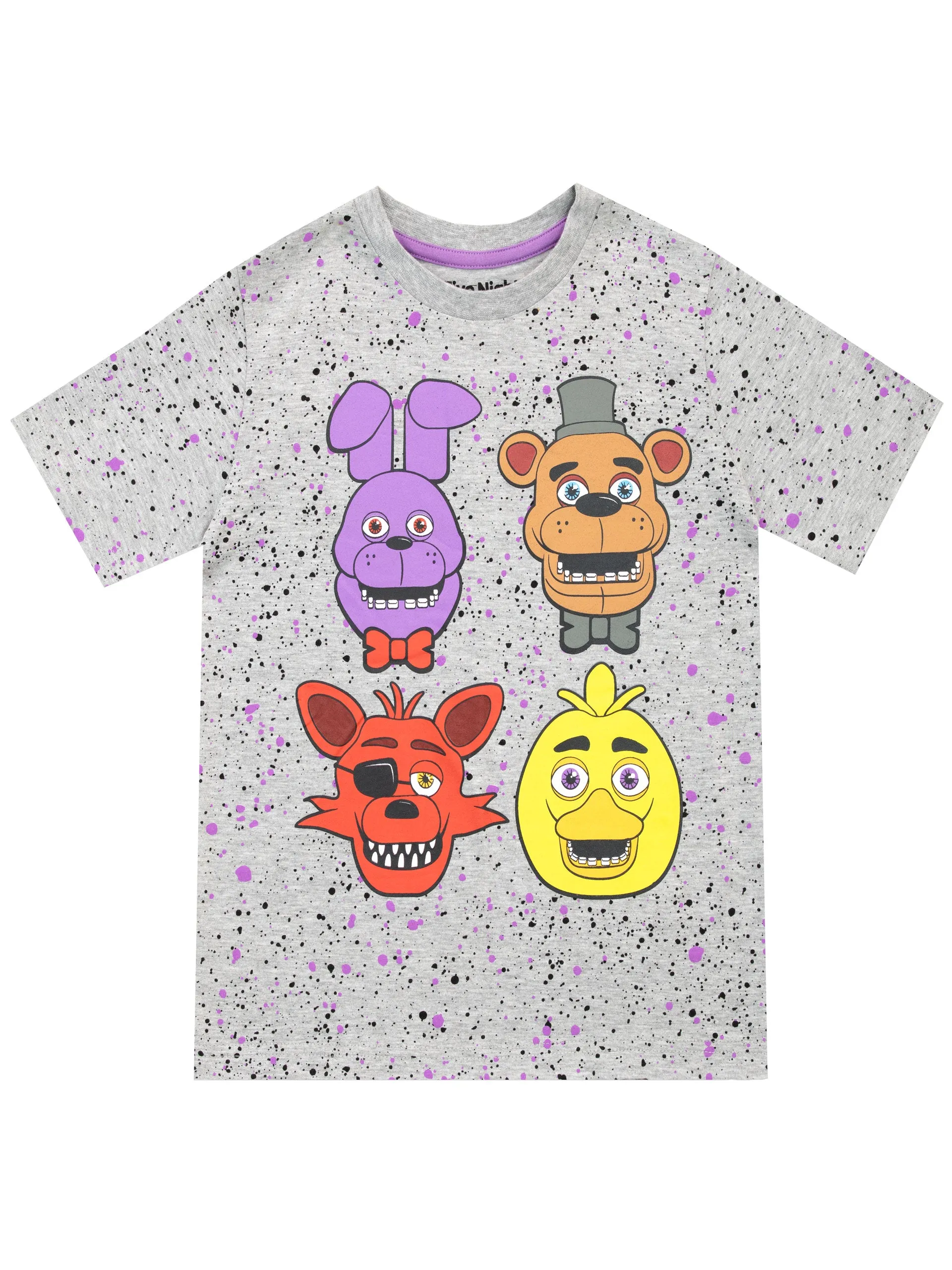 Five Nights At Freddy's T- Shirt - Freddy, Bonnie, Chica & Rockstar Foxy